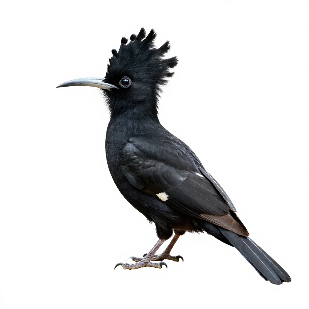 Wood hoopoe isolated on a white background