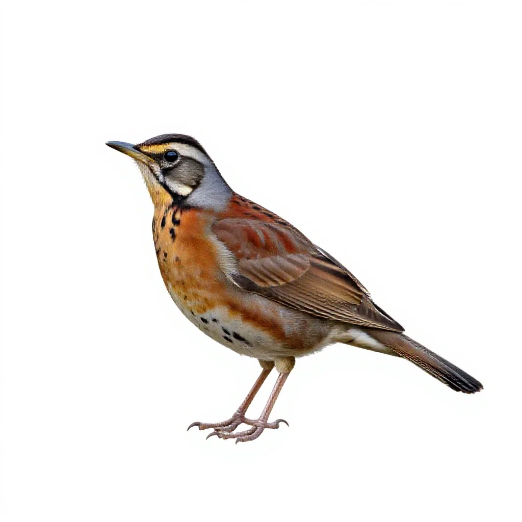 Wood thrush isolated on a white background