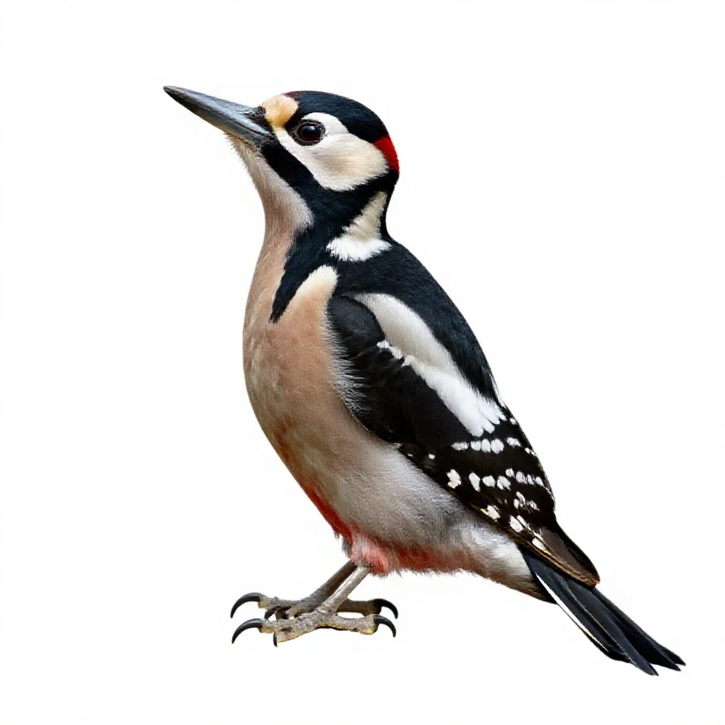 Woodpecker isolated on a white background