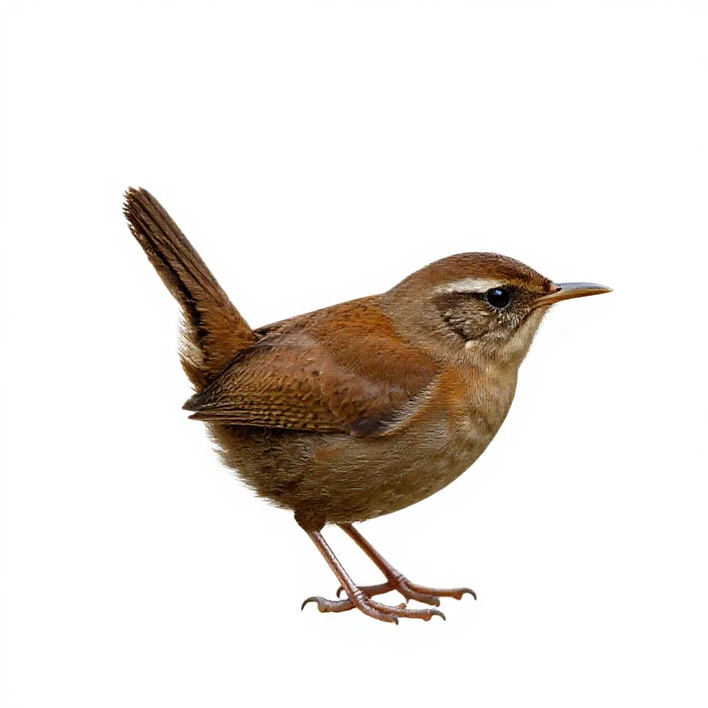 Wren isolated on a white background