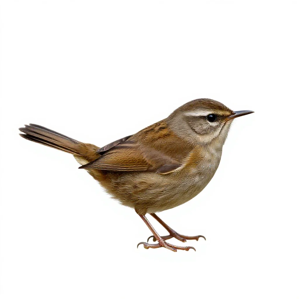 Wren warbler isolated on a white background