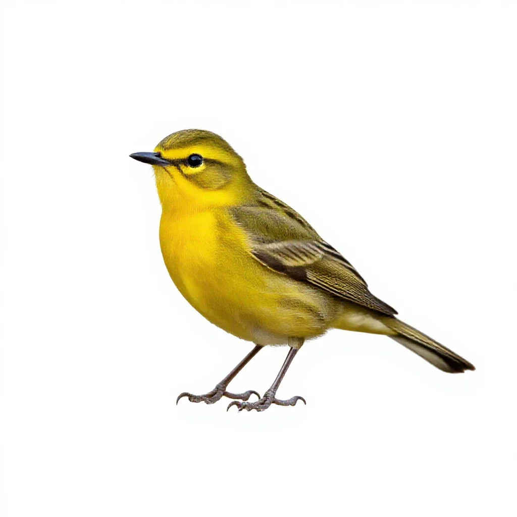 Yellow-breasted chat isolated on a white background