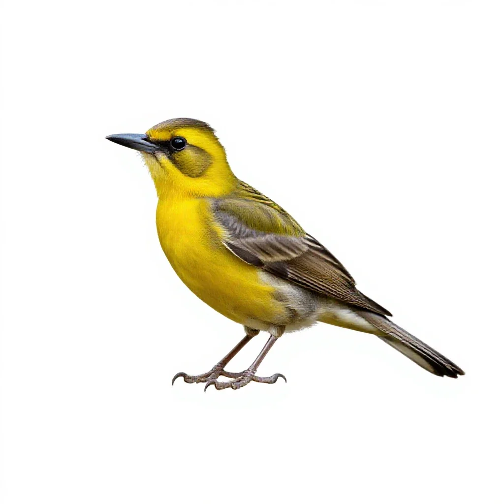 Yellow-shafted flicker isolated on a white background