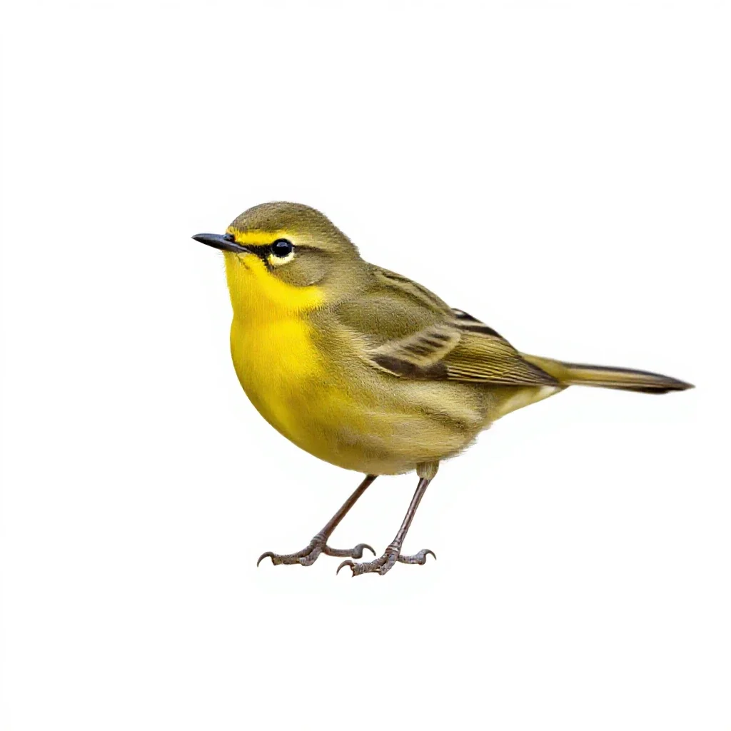 Yellowthroat isolated on a white background