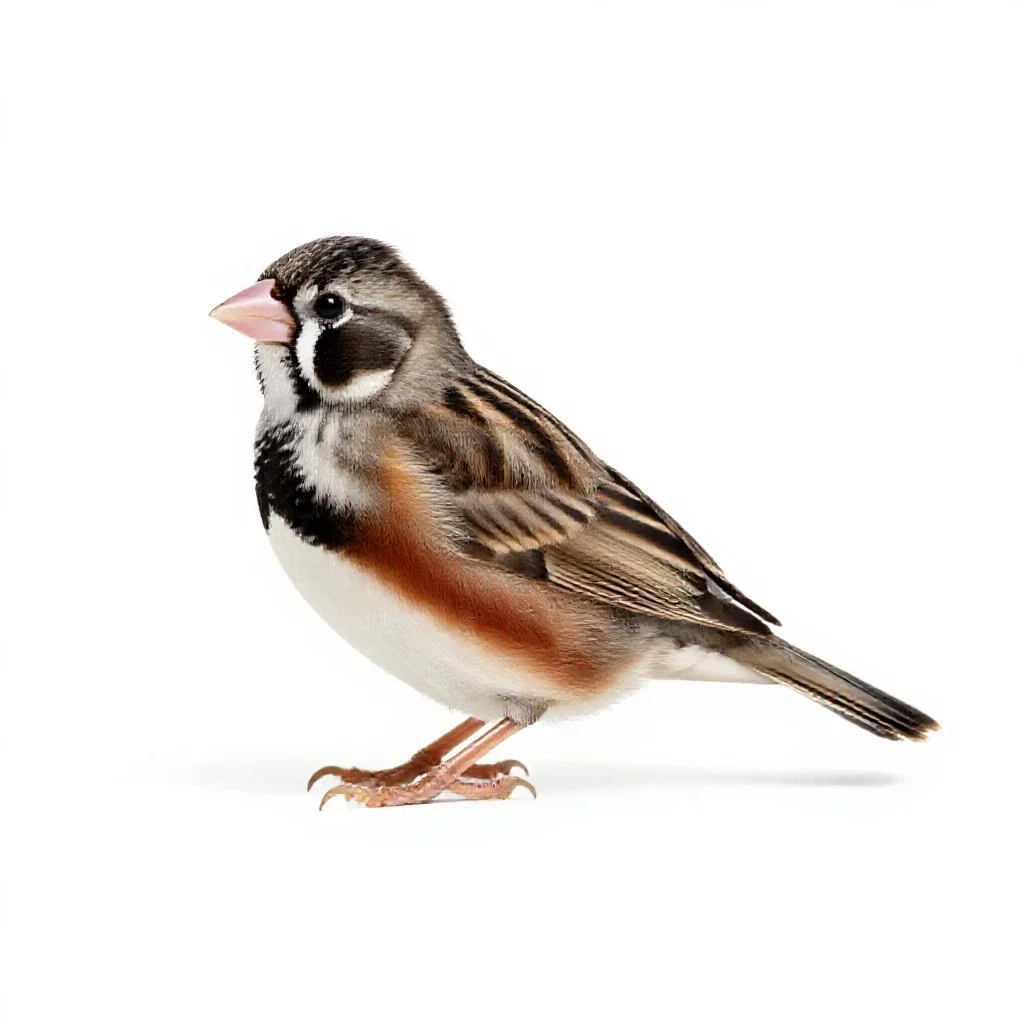Zebra finch isolated on a white background