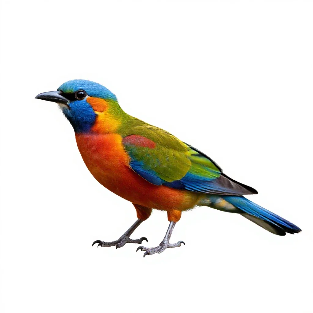 Afropavo isolated on a white background