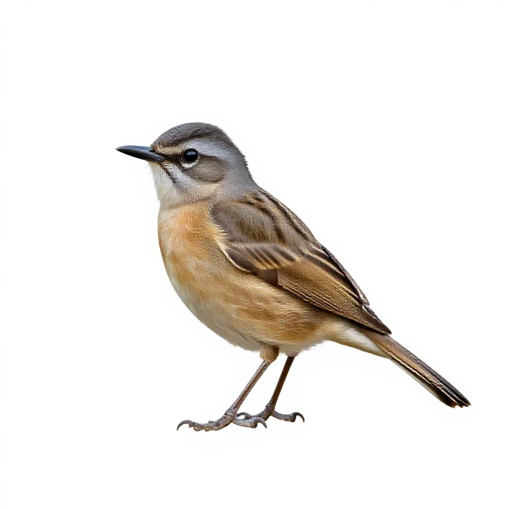 Ant shrike isolated on a white background