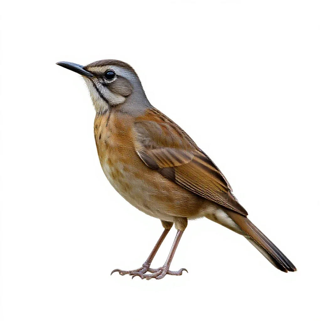 Ant thrush isolated on a white background