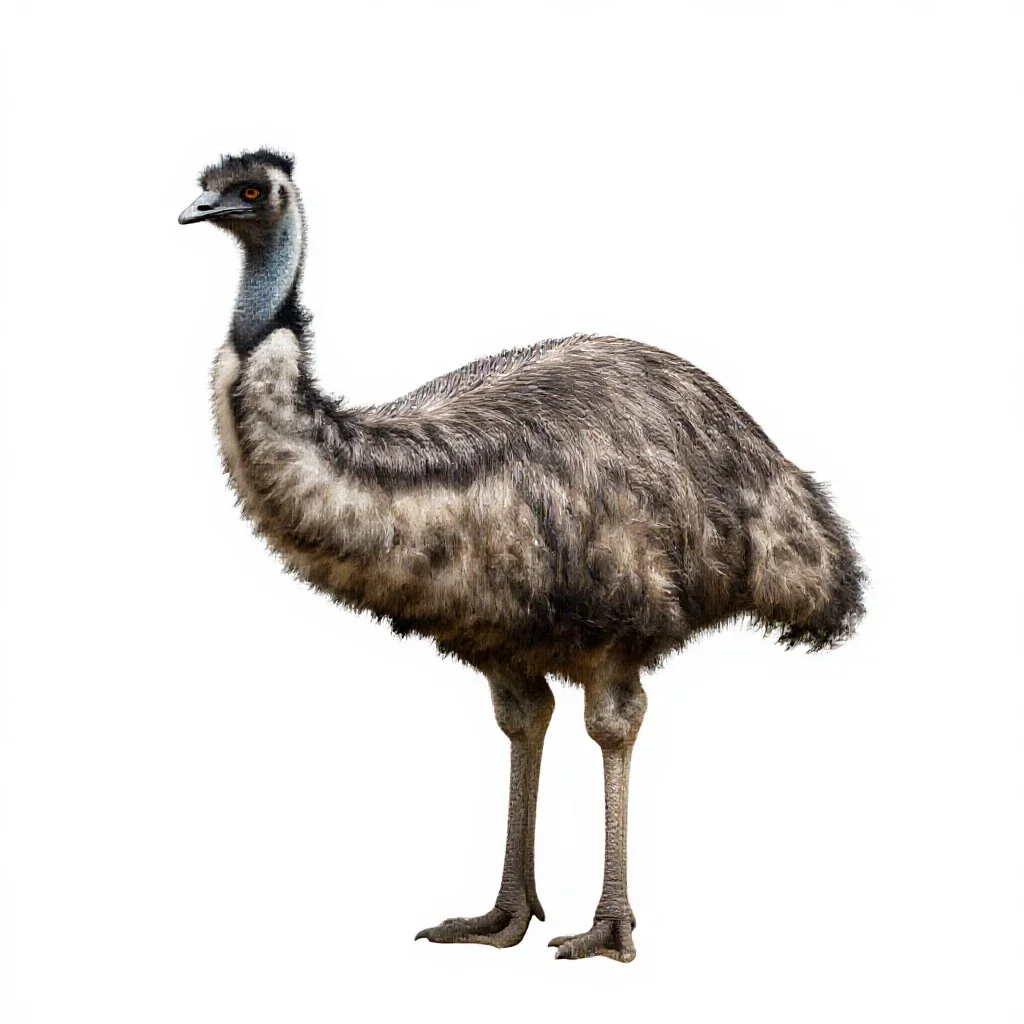 Emu isolated on a white background