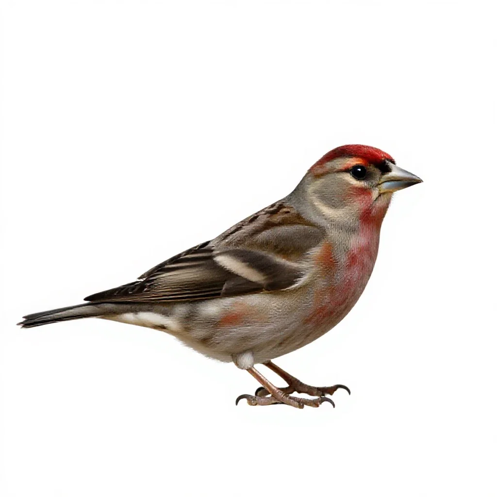 Evening grosbeak isolated on a white background