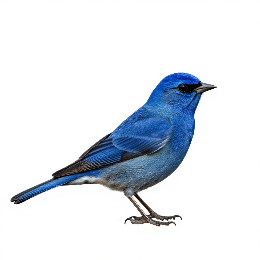 Indigo bunting isolated on a white background