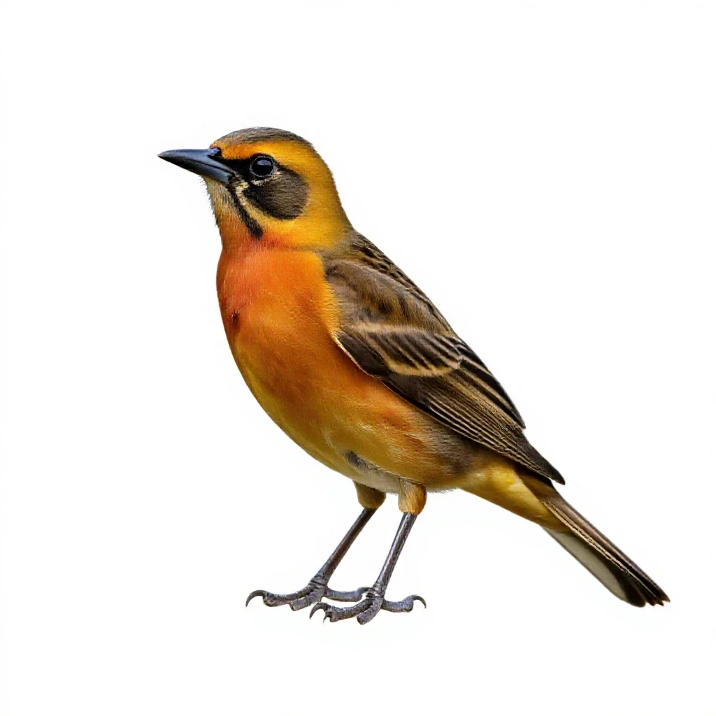 Orchard oriole isolated on a white background