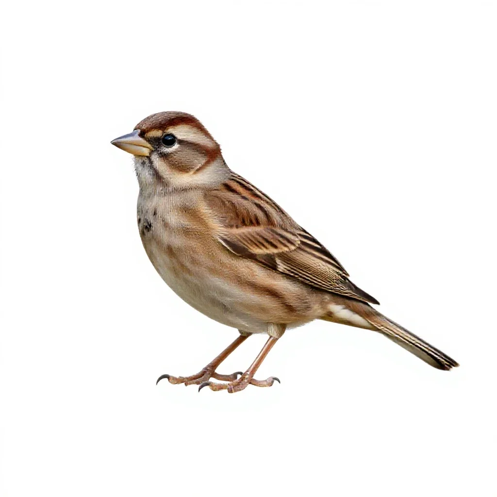 Ortolan isolated on a white background
