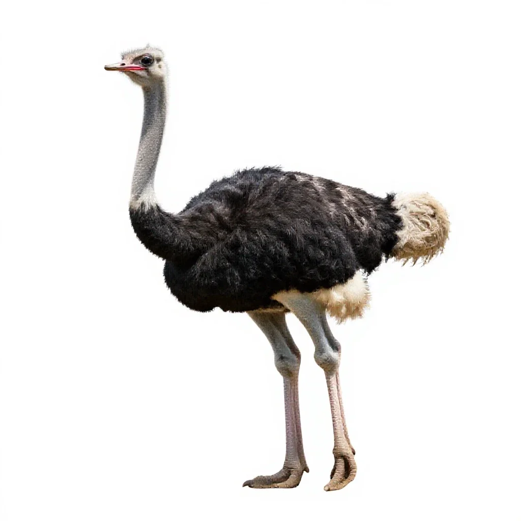 Ostrich isolated on a white background