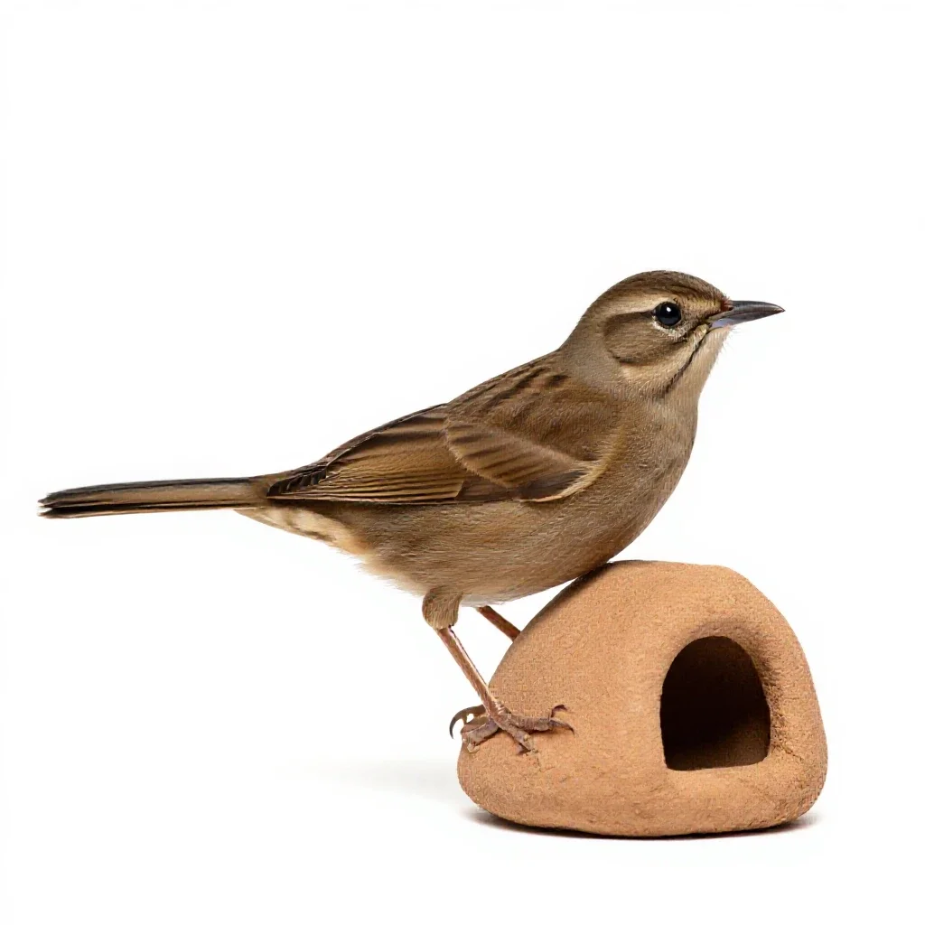 Ovenbird isolated on a white background