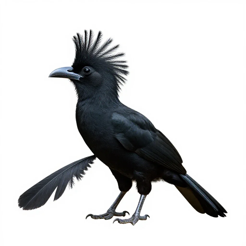 Umbrella bird isolated on a white background