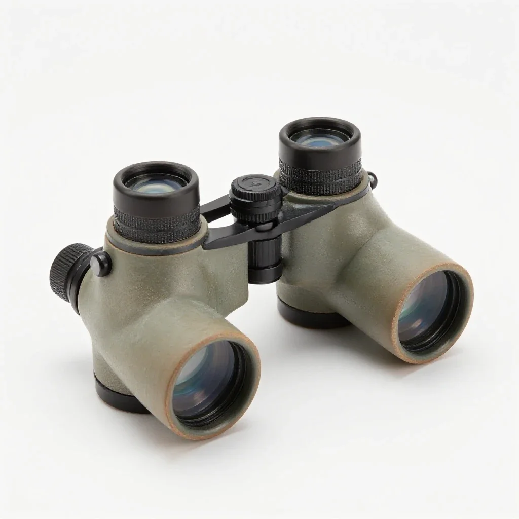 Captain's spyglass isolated on a white background