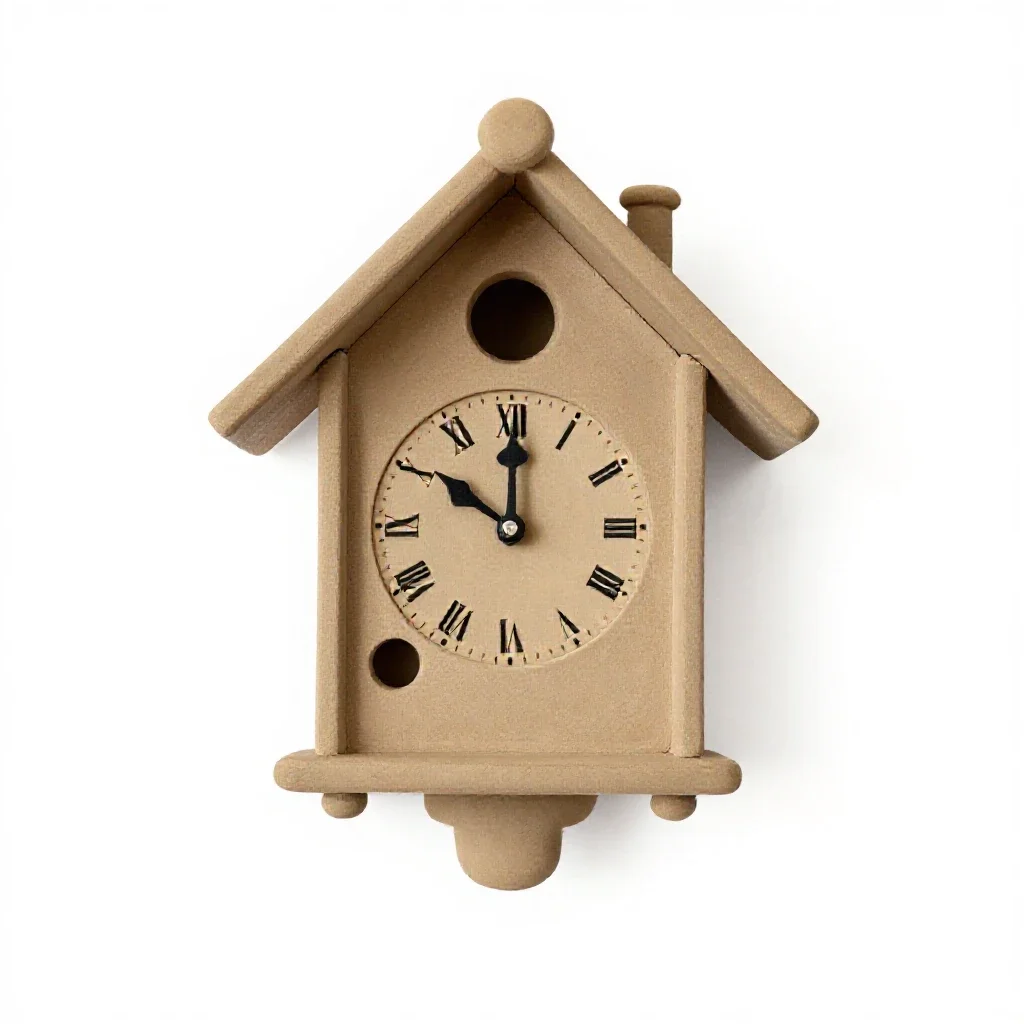 Cuckoo clock isolated on a white background