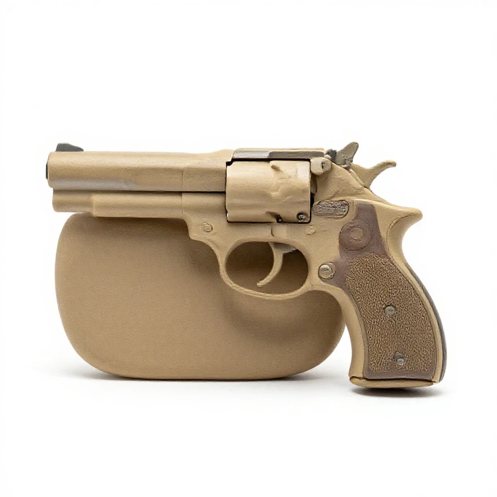 Duelling pistol case isolated on a white background