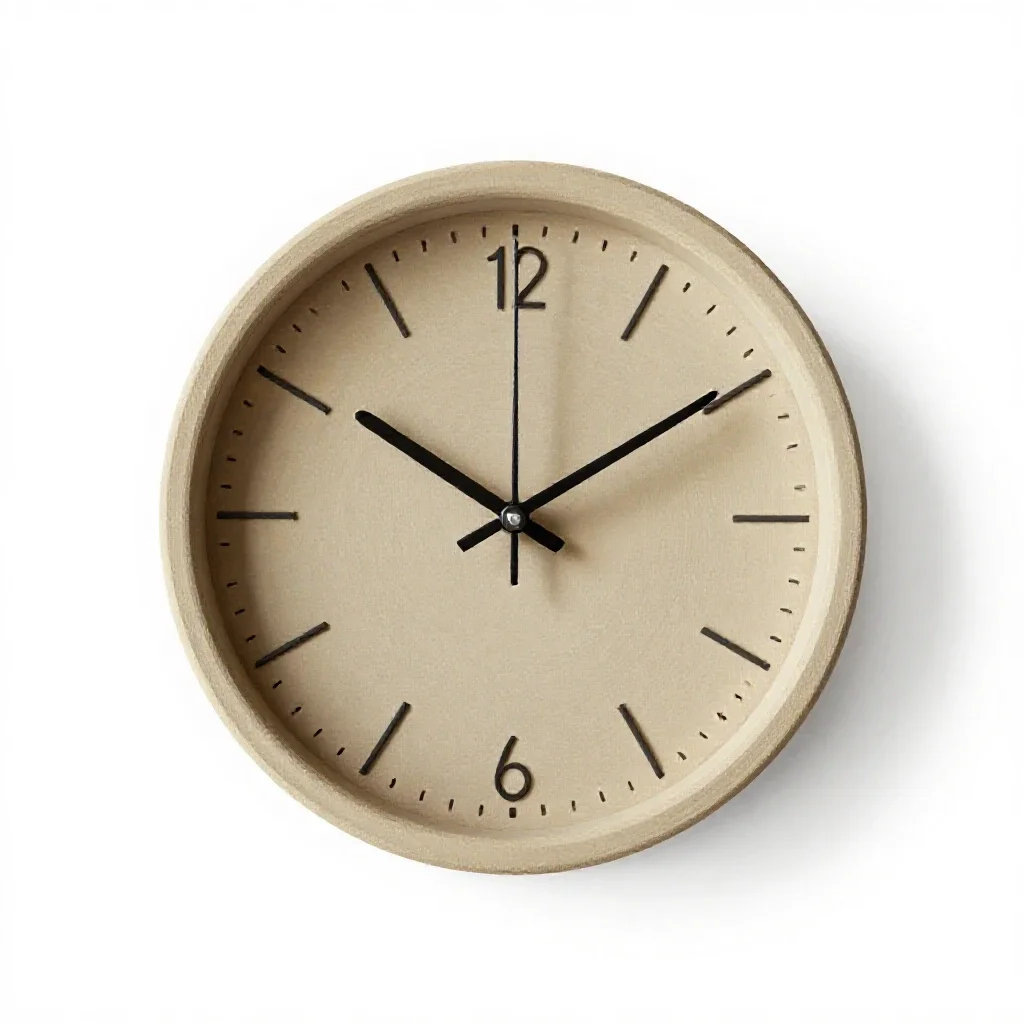 Pendulum wall clock isolated on a white background