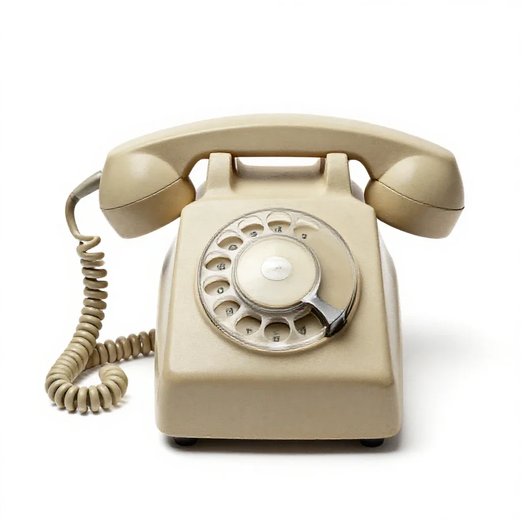 Rotary telephone switchboard isolated on a white background