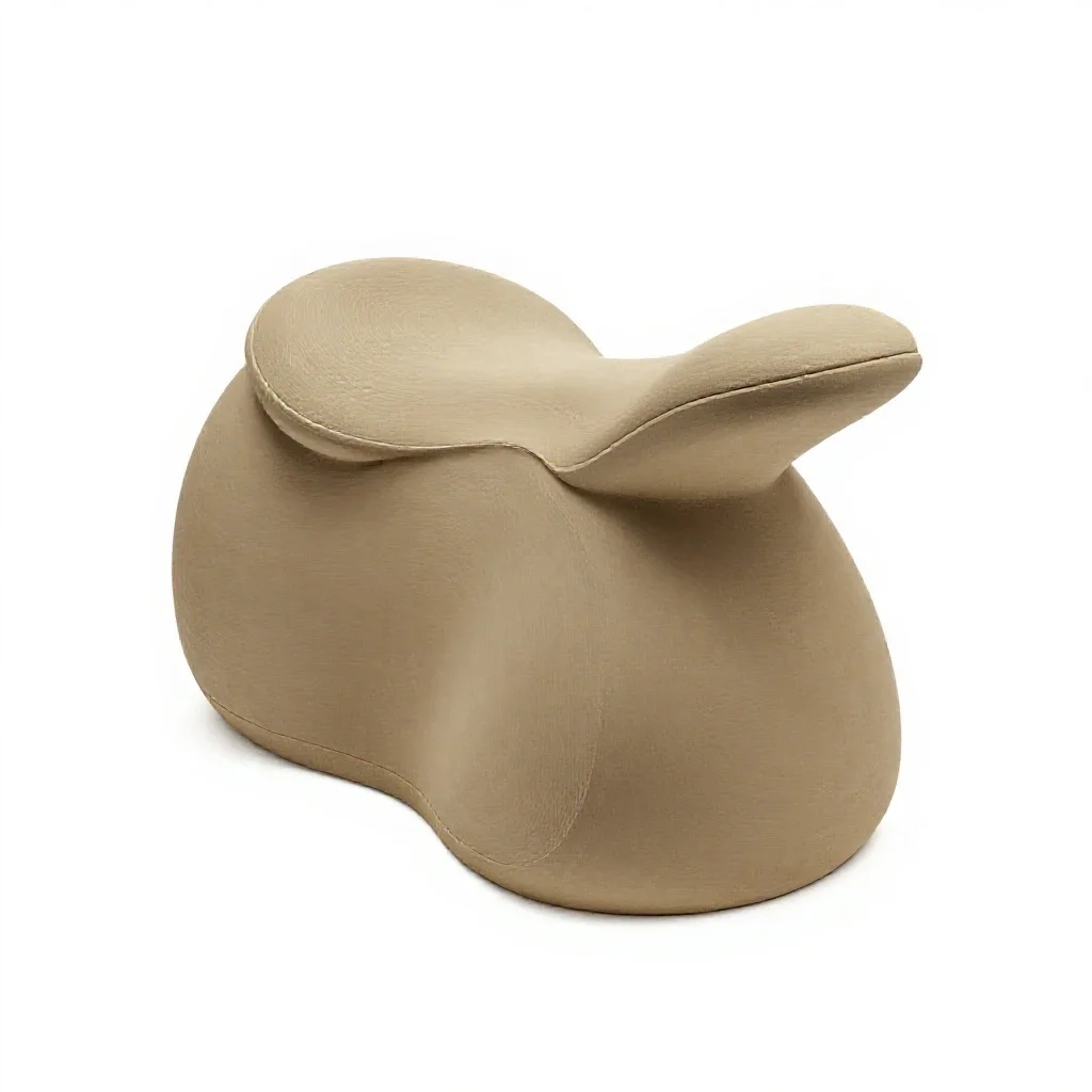 Saddle on a stand isolated on a white background
