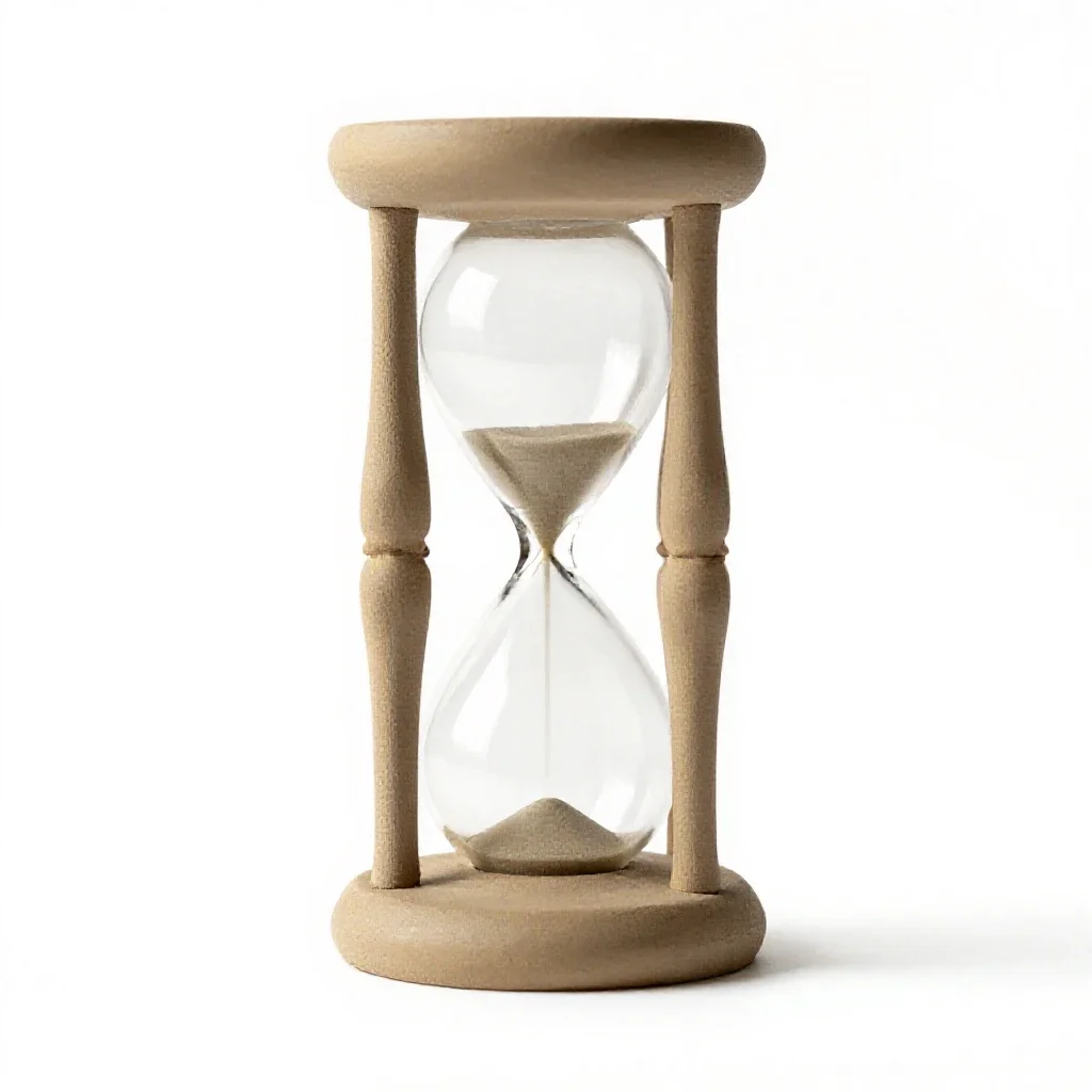 Hourglass isolated on a white background