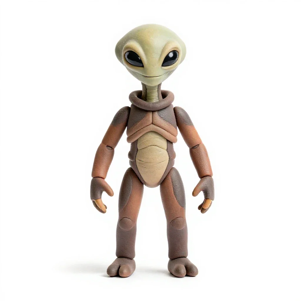Chitinous alien scout isolated on a white background