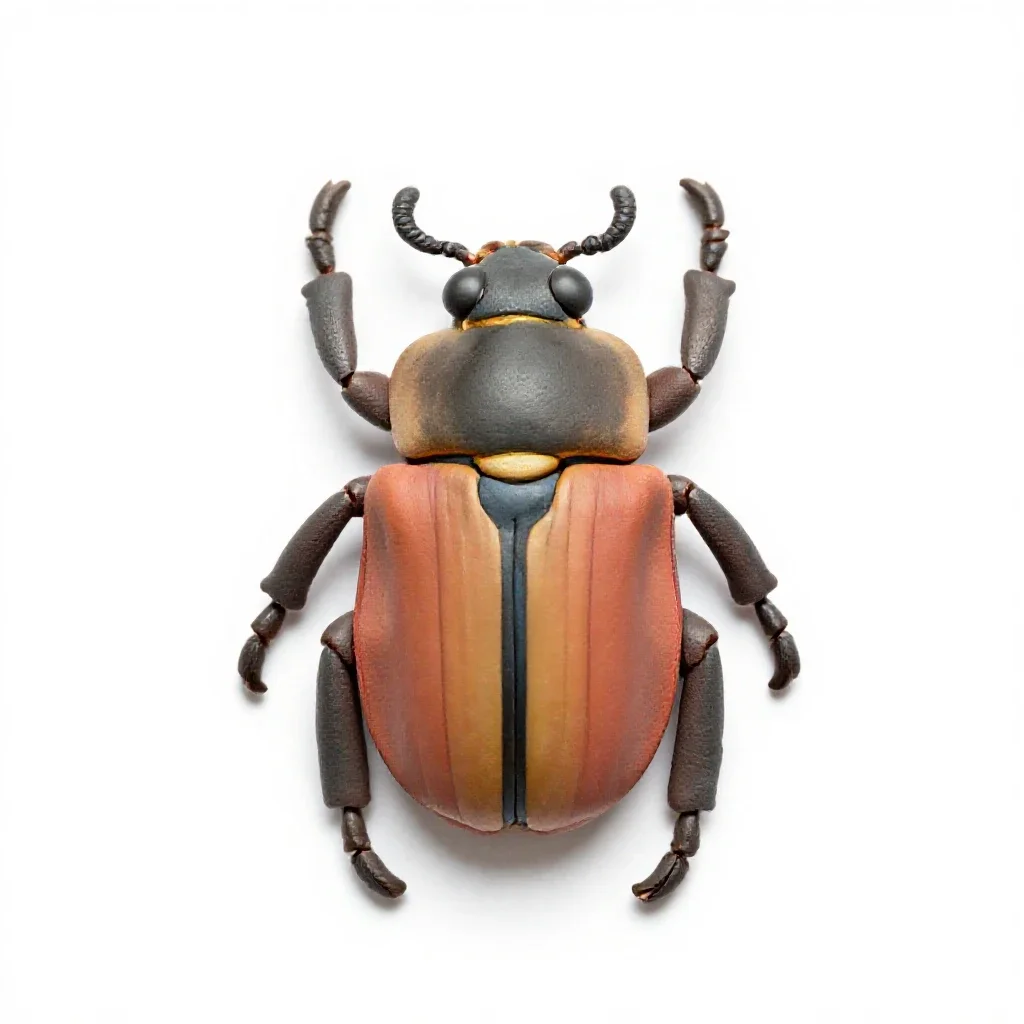 Clockwork beetle isolated on a white background