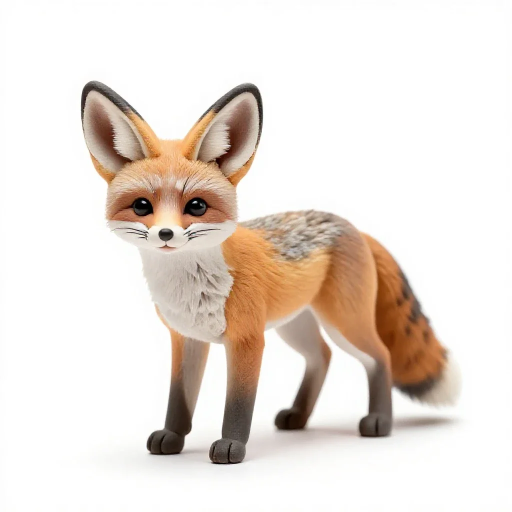 Fennec fox isolated on a white background