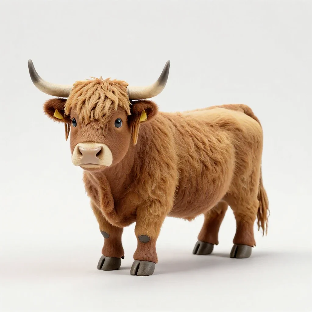 Highland cow isolated on a white background