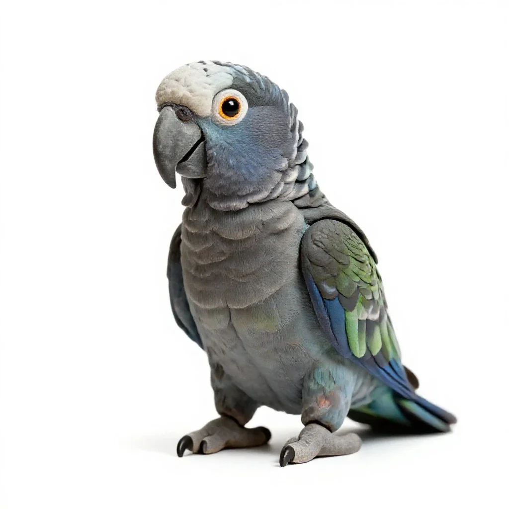 Kea parrot isolated on a white background