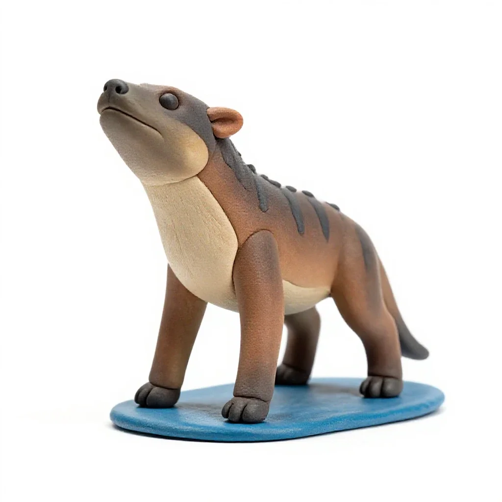 Kelpie rising from water isolated on a white background