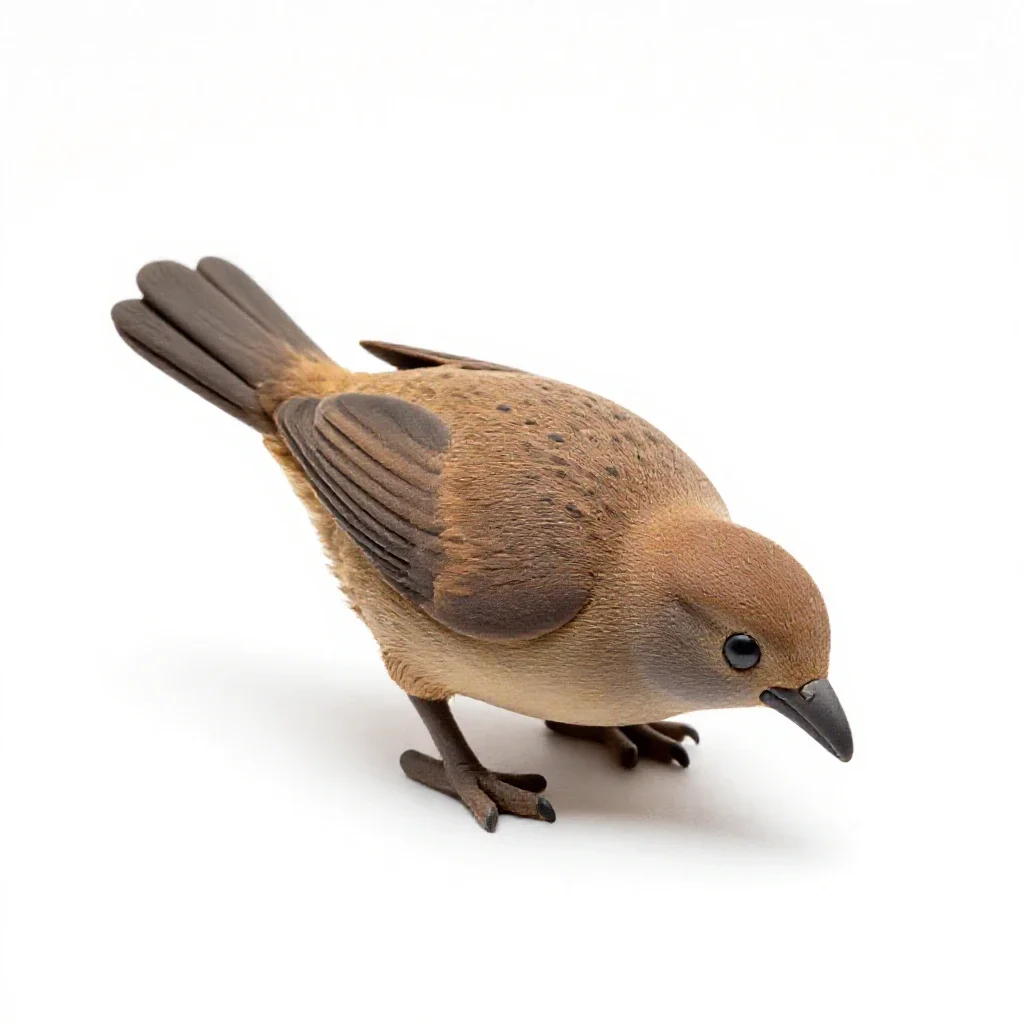 Kiwi bird foraging isolated on a white background