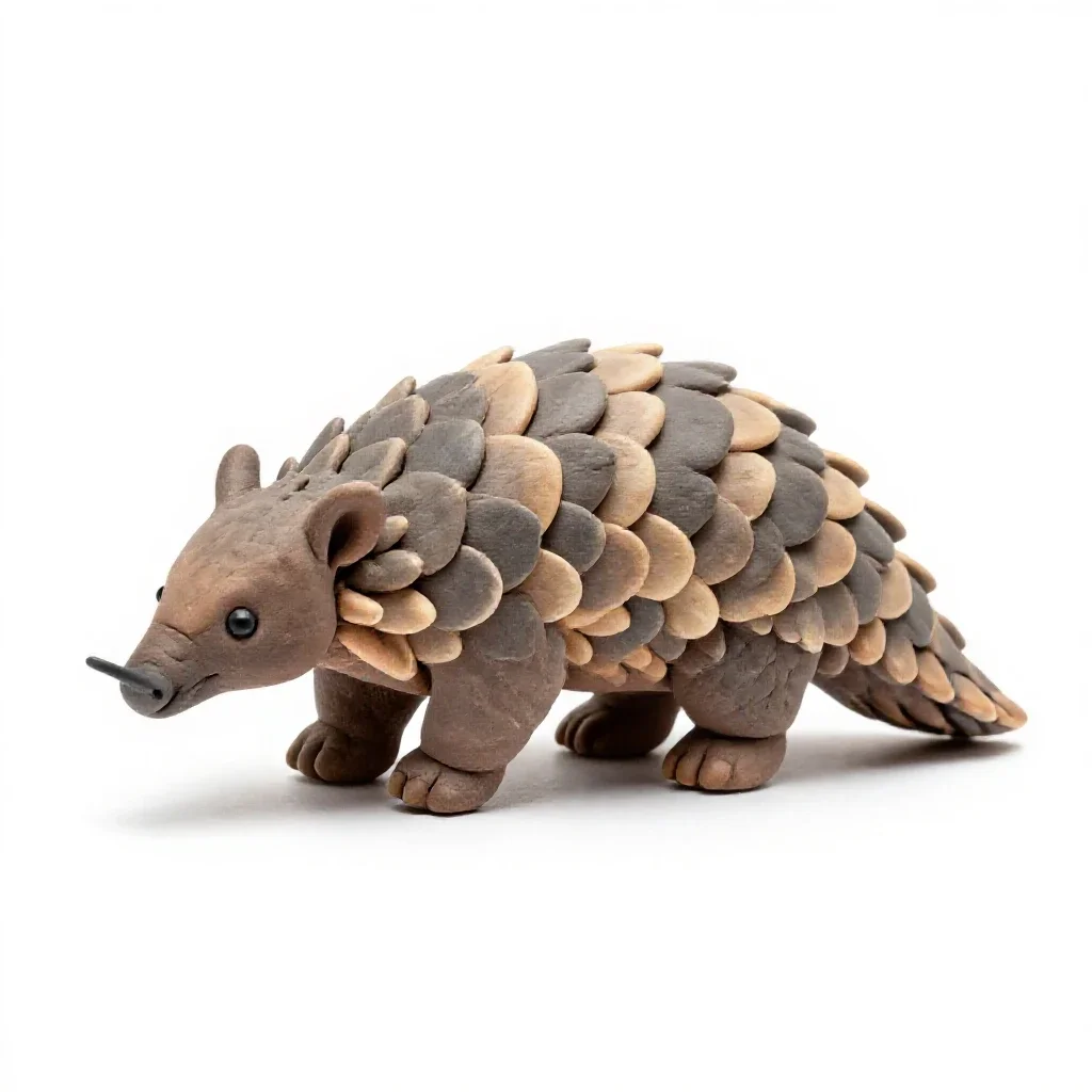 Pangolin isolated on a white background