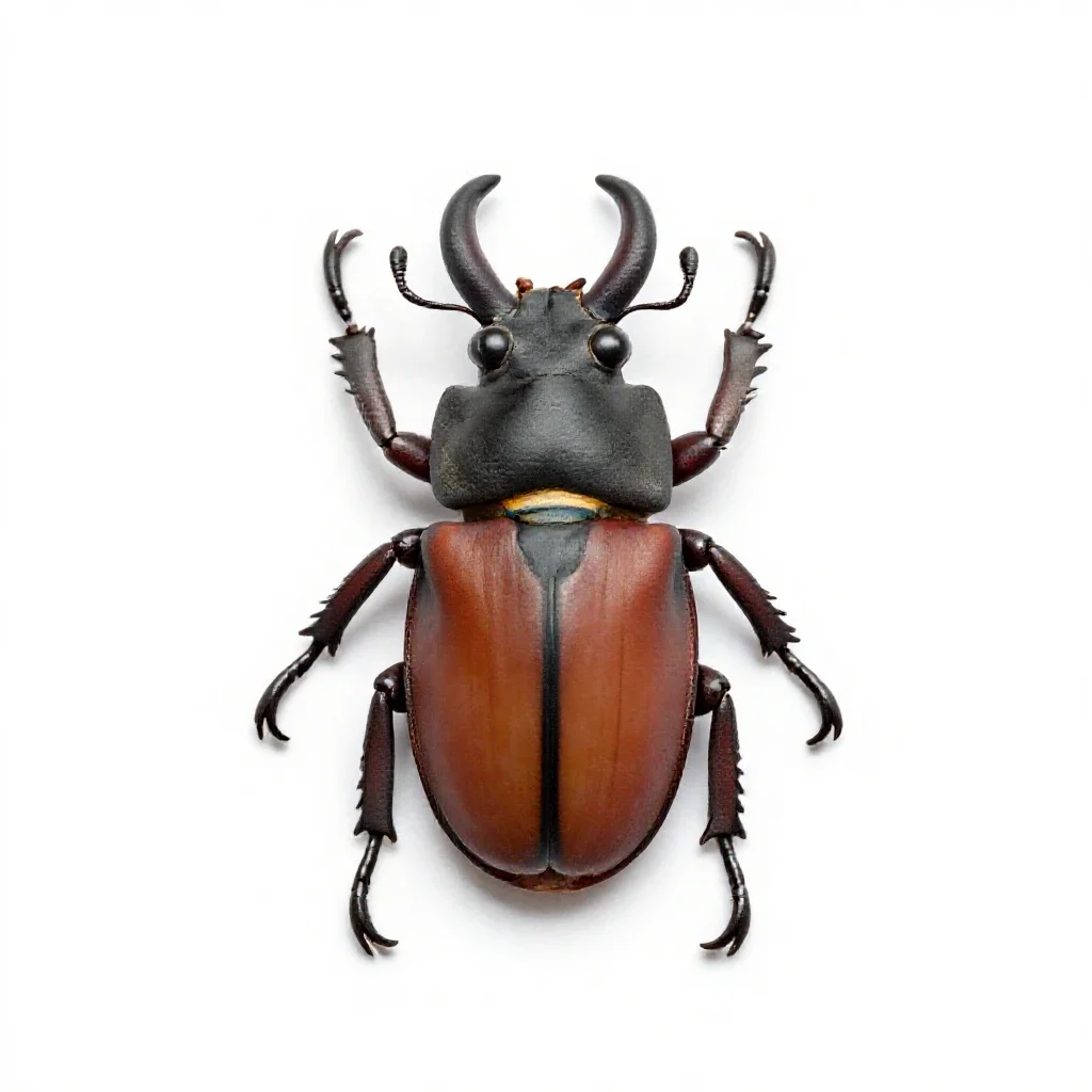 Stag beetle isolated on a white background