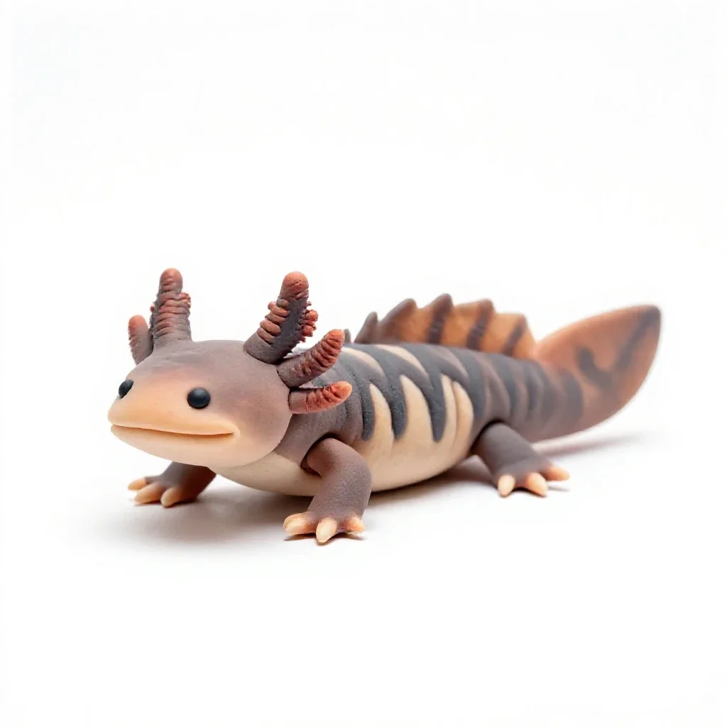 Axolotl isolated on a white background