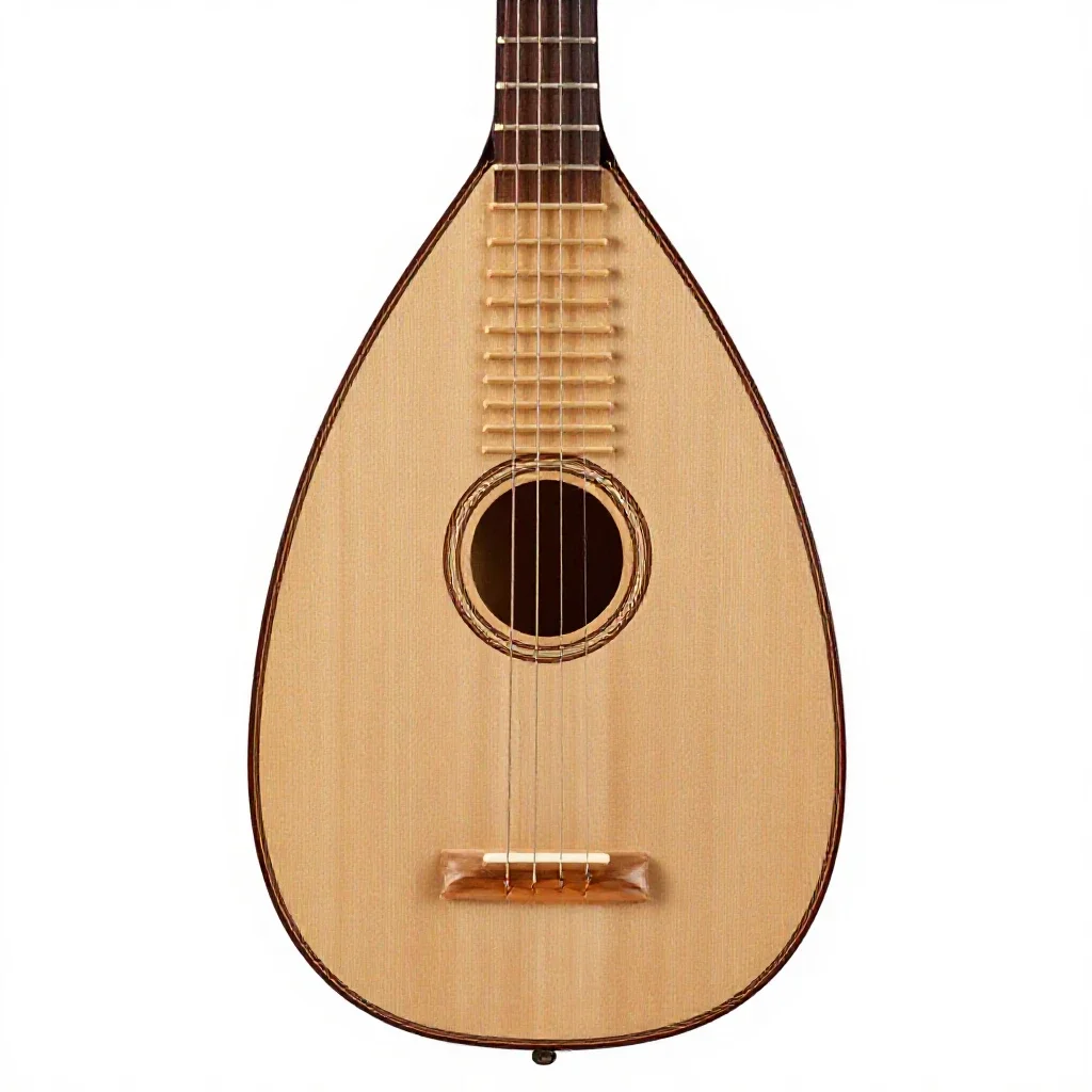 Bard's lute isolated on a white background