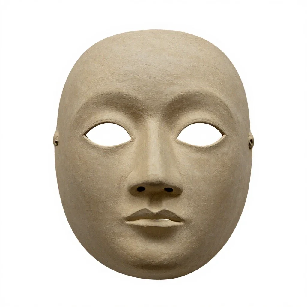 Ceremonial mask isolated on a white background