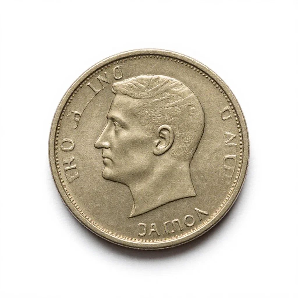 Coin hoard isolated on a white background