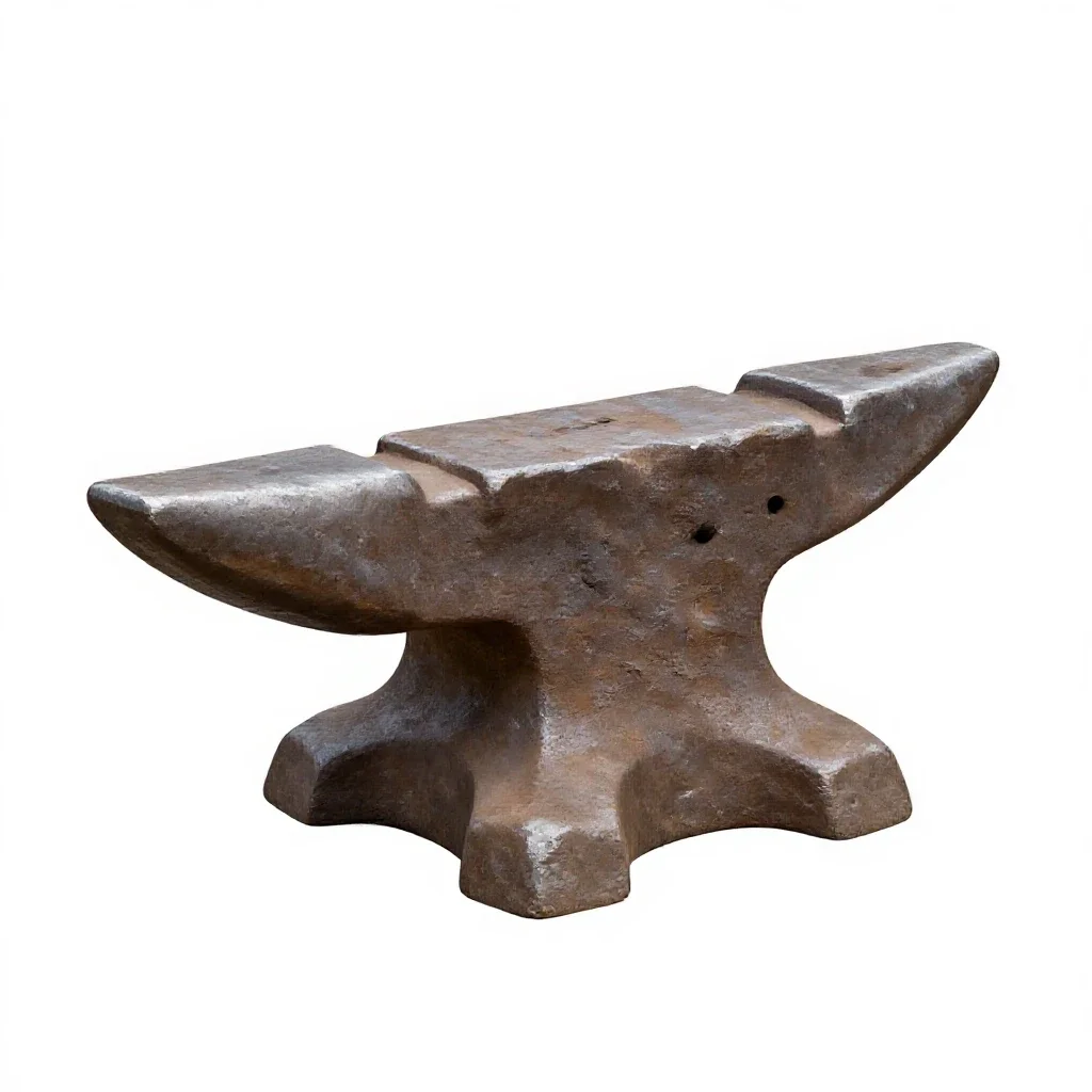 Dwarven forge anvil isolated on a white background