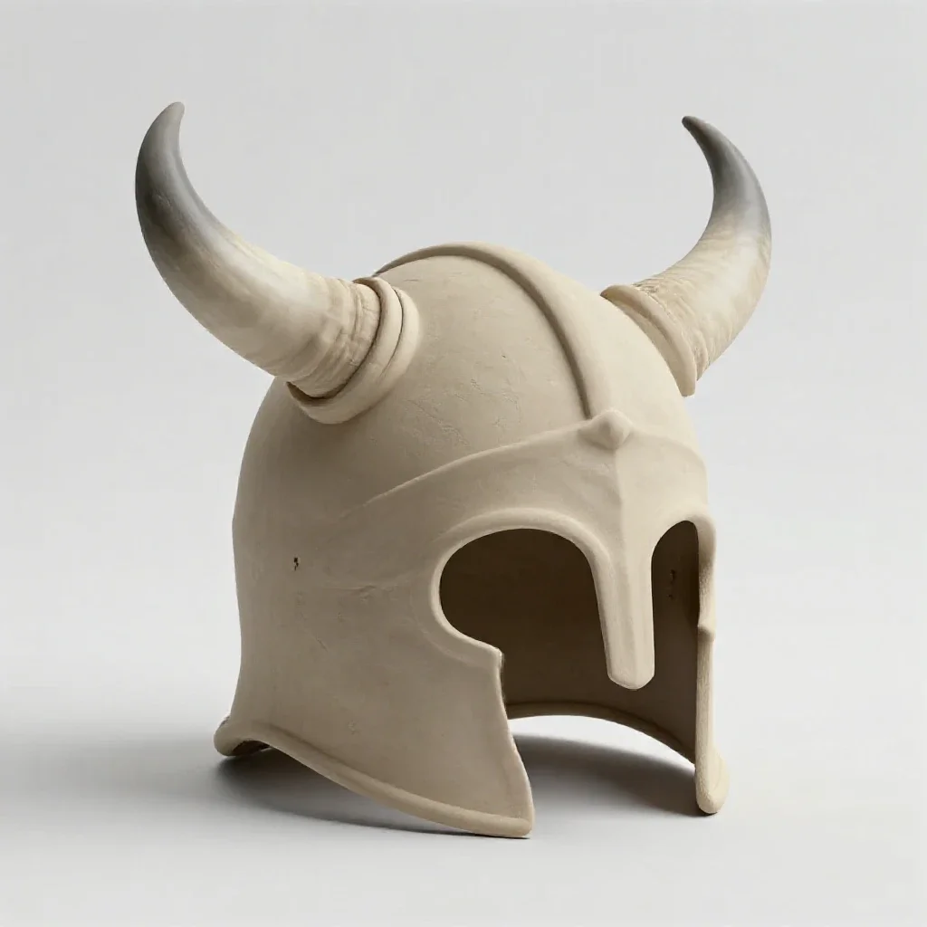 Horned helm isolated on a white background