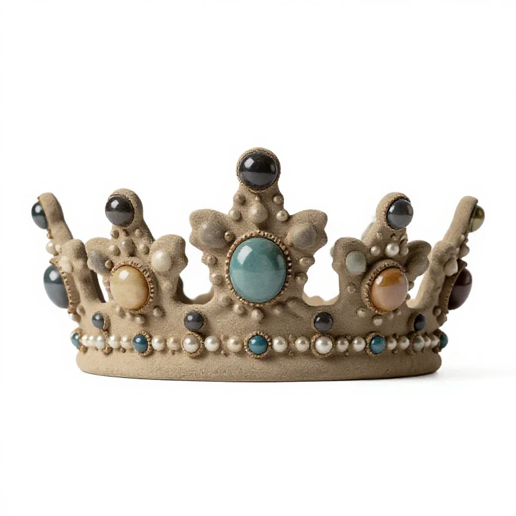 Jewelled crown isolated on a white background