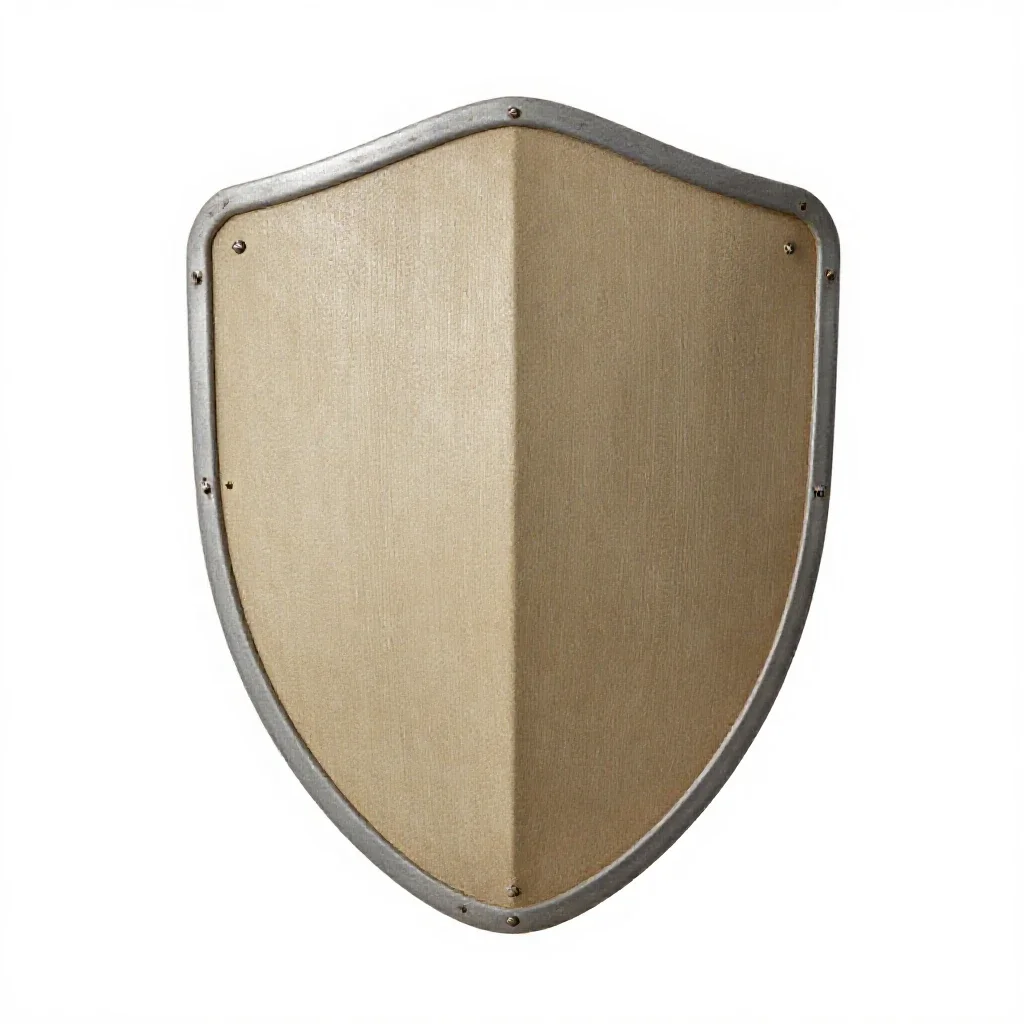 Kite shield isolated on a white background