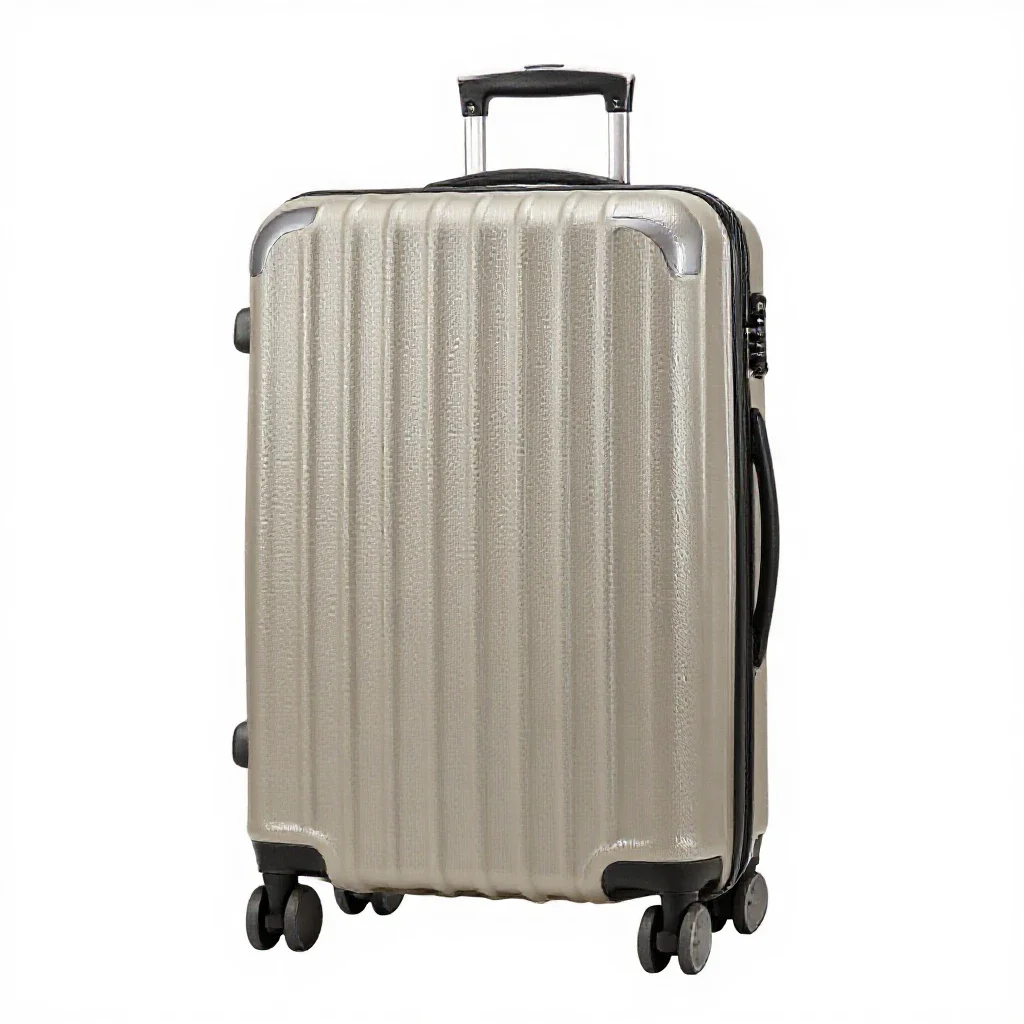 Hard-shell suitcase isolated on a white background