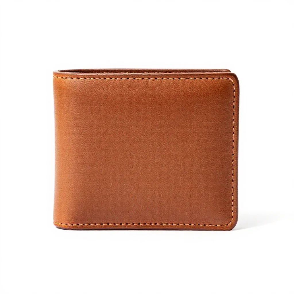 Leather wallet isolated on a white background