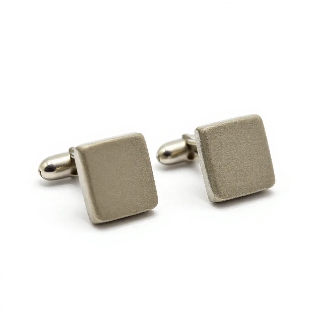 Pair of cufflinks isolated on a white background