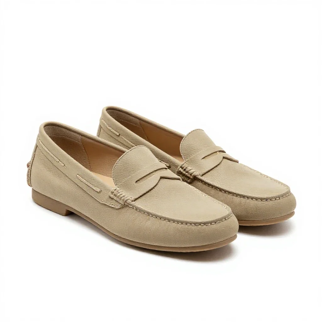 Pair of loafers isolated on a white background