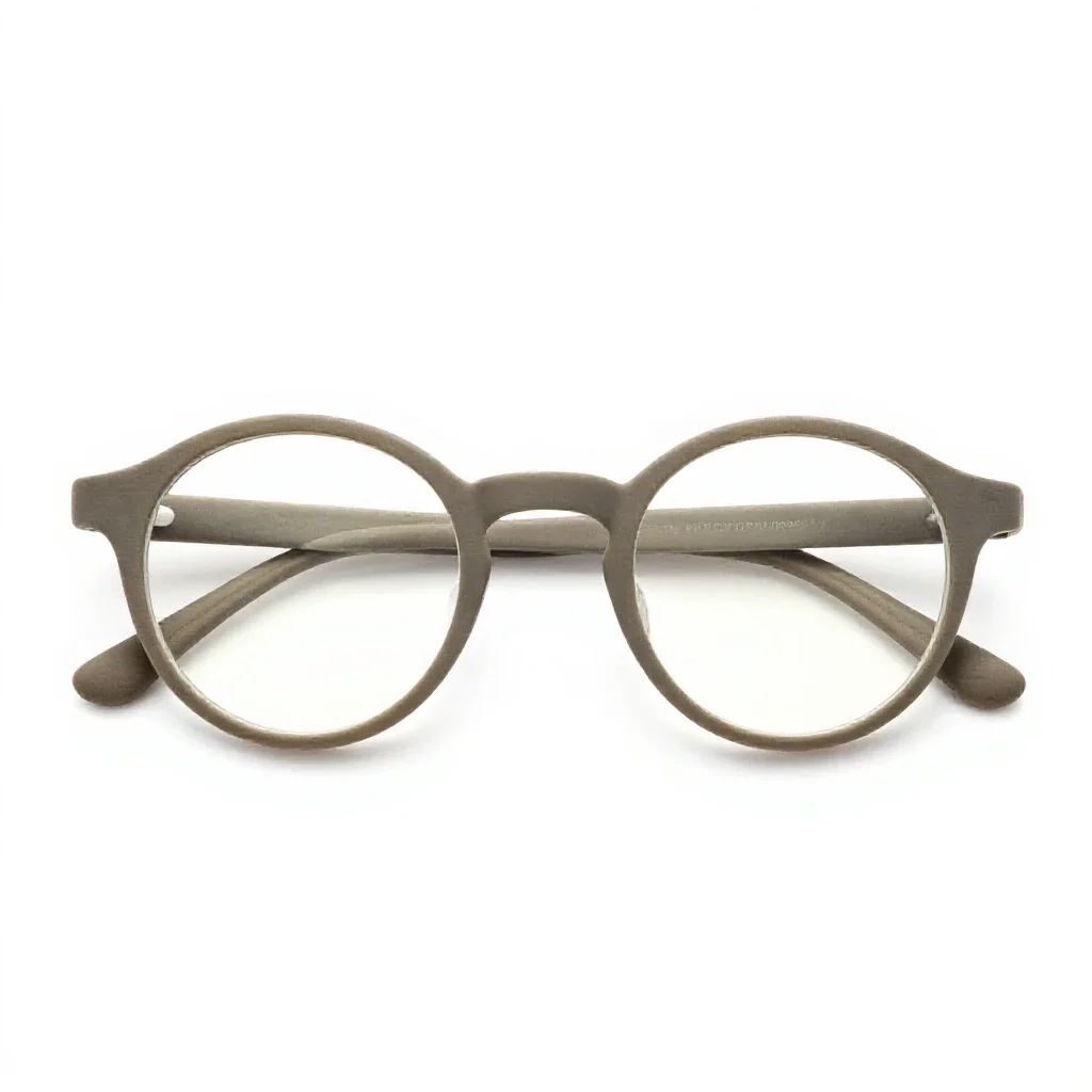 Pair of round spectacles isolated on a white background