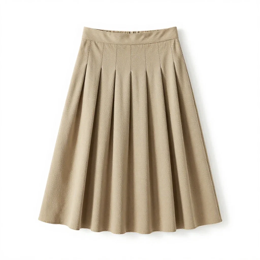 Pleated skirt isolated on a white background
